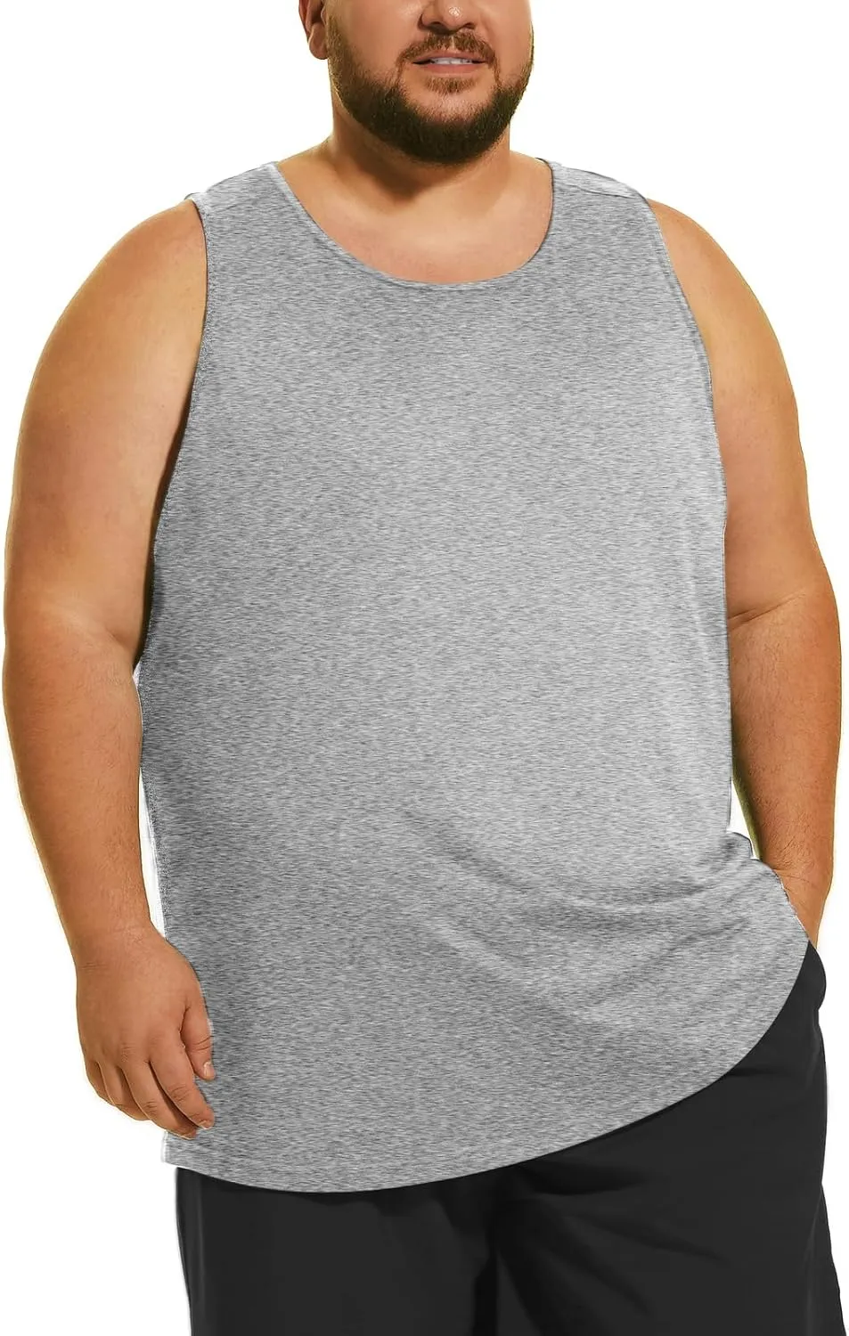 HOdo Big & Tall Mens A-Shirts Cotton Tank Tops Sleeveless Undershirts 2XL-6XL