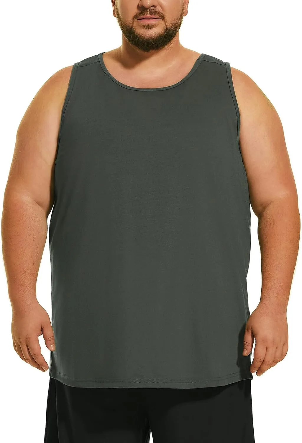 HOdo Big & Tall Mens A-Shirts Cotton Tank Tops Sleeveless Undershirts 2XL-6XL