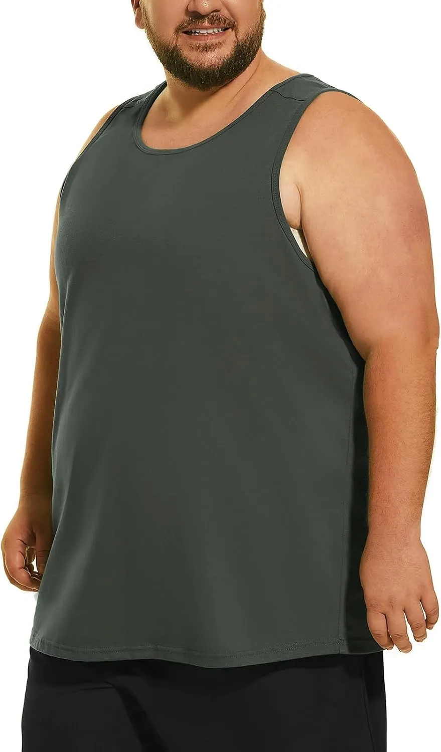 HOdo Big & Tall Mens A-Shirts Cotton Tank Tops Sleeveless Undershirts 2XL-6XL