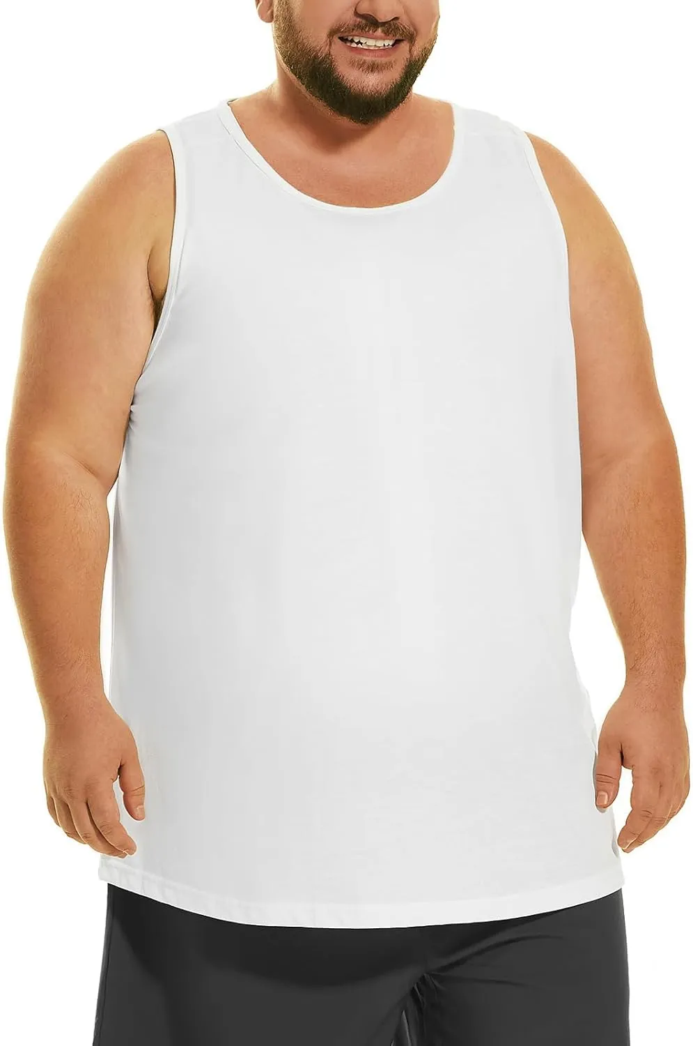 HOdo Big & Tall Mens A-Shirts Cotton Tank Tops Sleeveless Undershirts 2XL-6XL