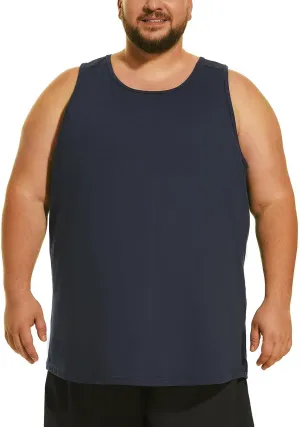 HOdo Big & Tall Mens A-Shirts Cotton Tank Tops Sleeveless Undershirts 2XL-6XL
