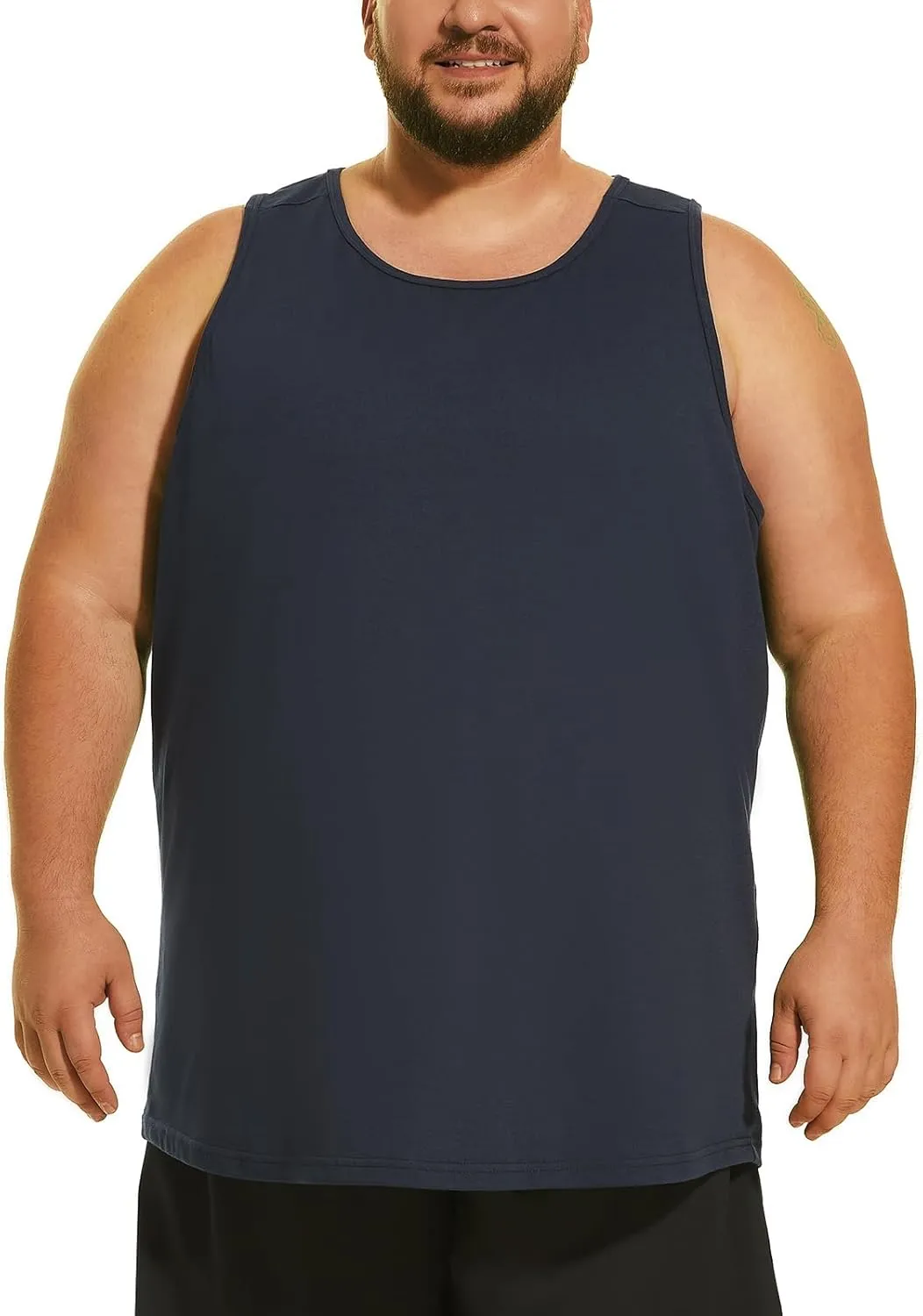 HOdo Big & Tall Mens A-Shirts Cotton Tank Tops Sleeveless Undershirts 2XL-6XL