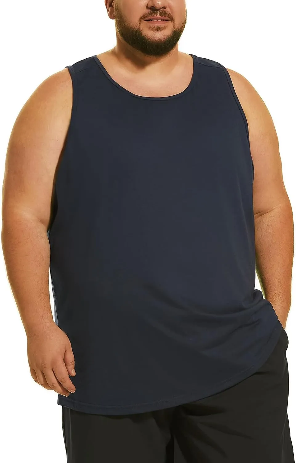 HOdo Big & Tall Mens A-Shirts Cotton Tank Tops Sleeveless Undershirts 2XL-6XL