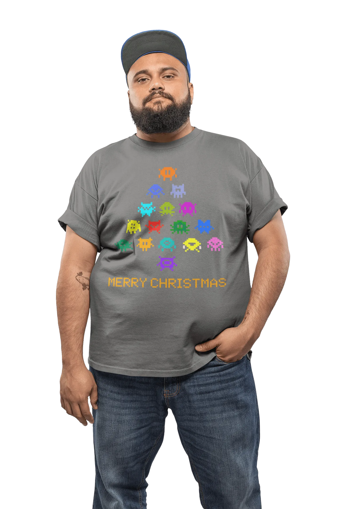 Invaders Christmas Tree Adult for Men and Women T-Shirt