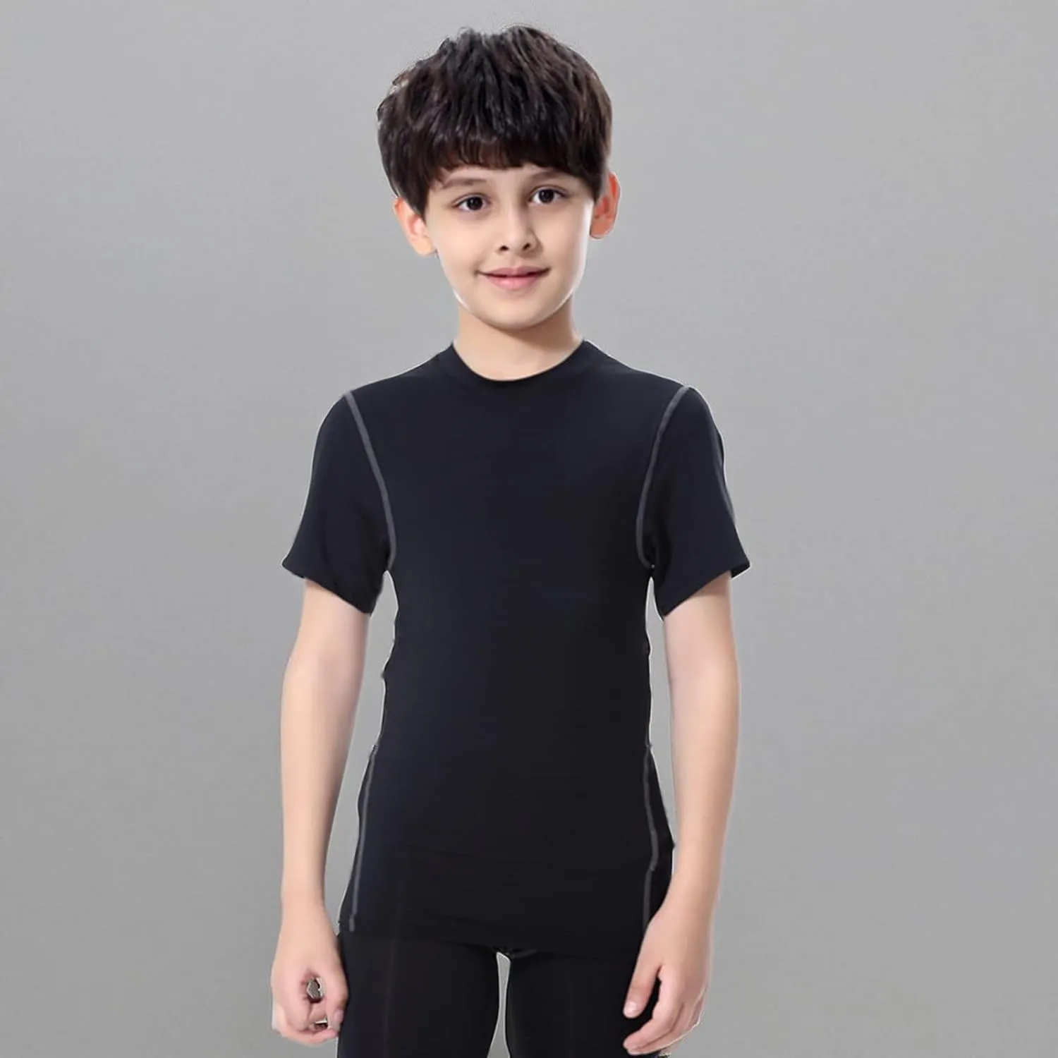LANDUNSI 1~3 Pack Youth Boys Compression Shirt Athletic Short Sleeve Baseball Undershirt Soccer Sports Base Layer Top