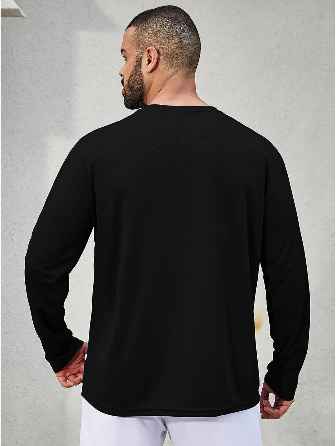 Mens Active Athletic T-Shirts Quick Dry Crew Neck Tees Fishing Hiking Long Sleeve Shirt Multipack
