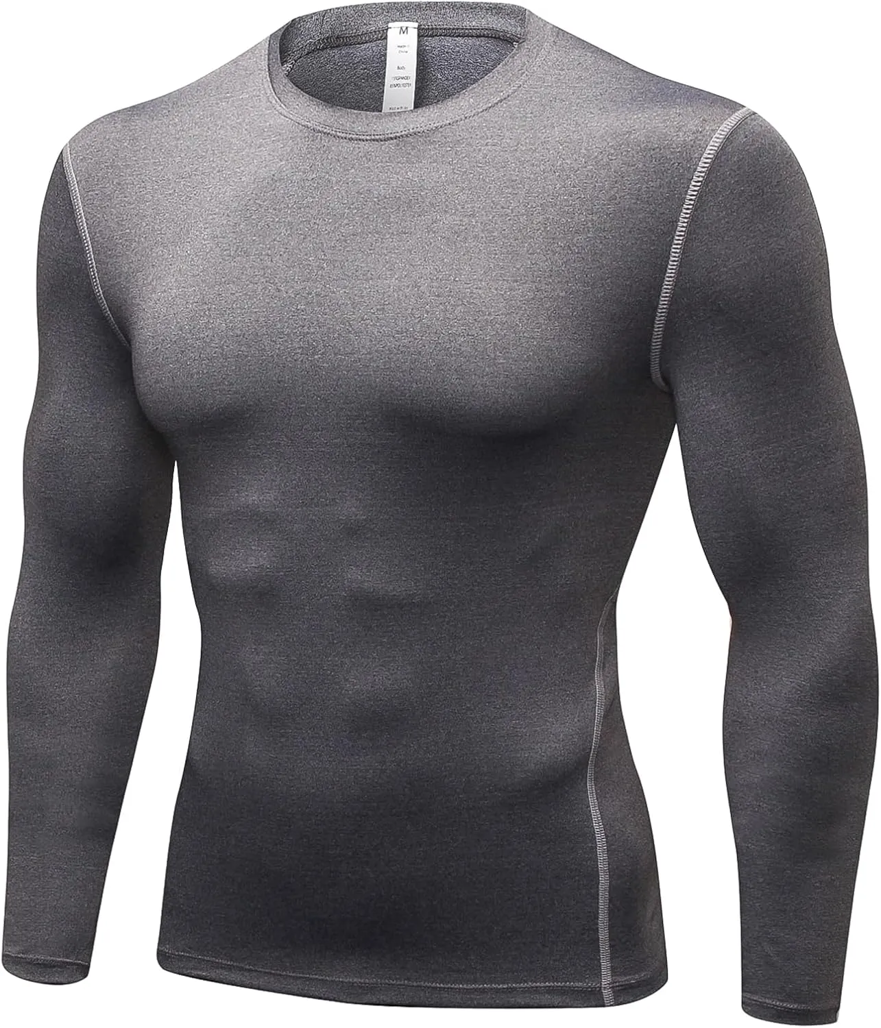 Men's Compression Shirts Long Sleeve Athletic T-Shirts Workout Running Tops Quick Dry Baselayer Undershirts for Football