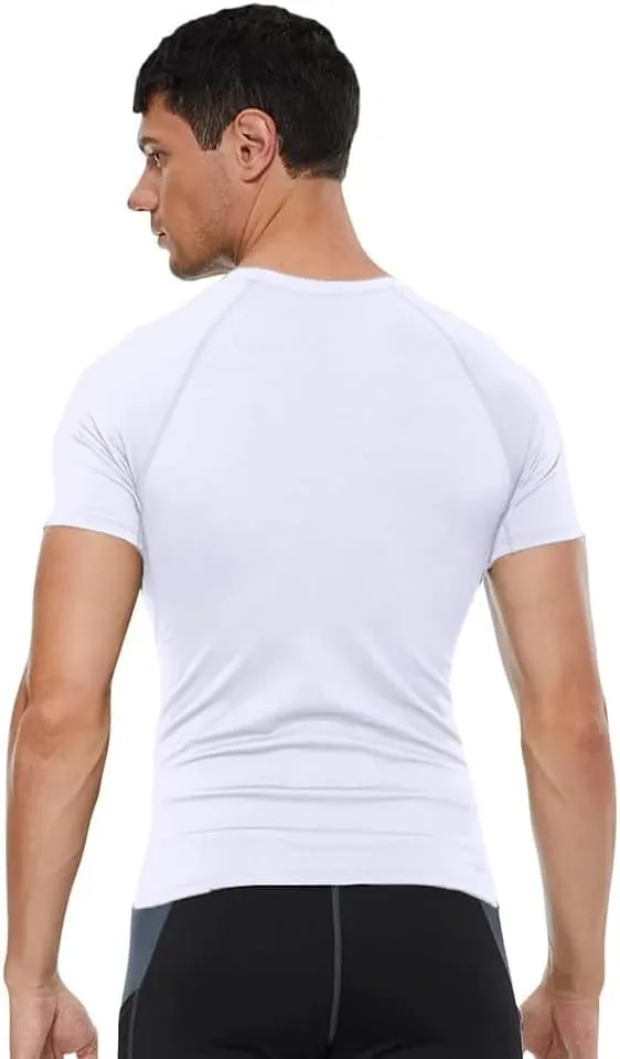 Mens Compression Shirts Short Sleeve Workout Shirt, Quick Dry Sports Tops Baselayer Athletic Undershirts for Men