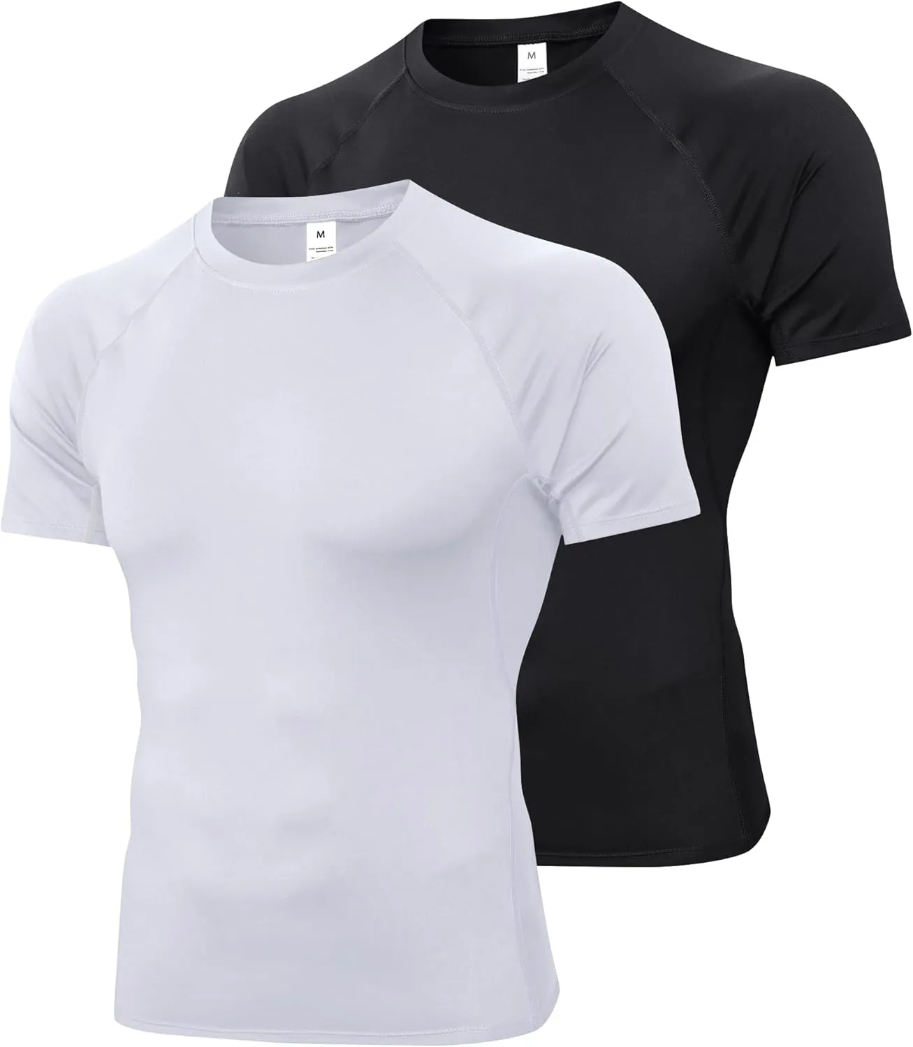 Mens Compression Shirts Short Sleeve Workout Shirt, Quick Dry Sports Tops Baselayer Athletic Undershirts for Men