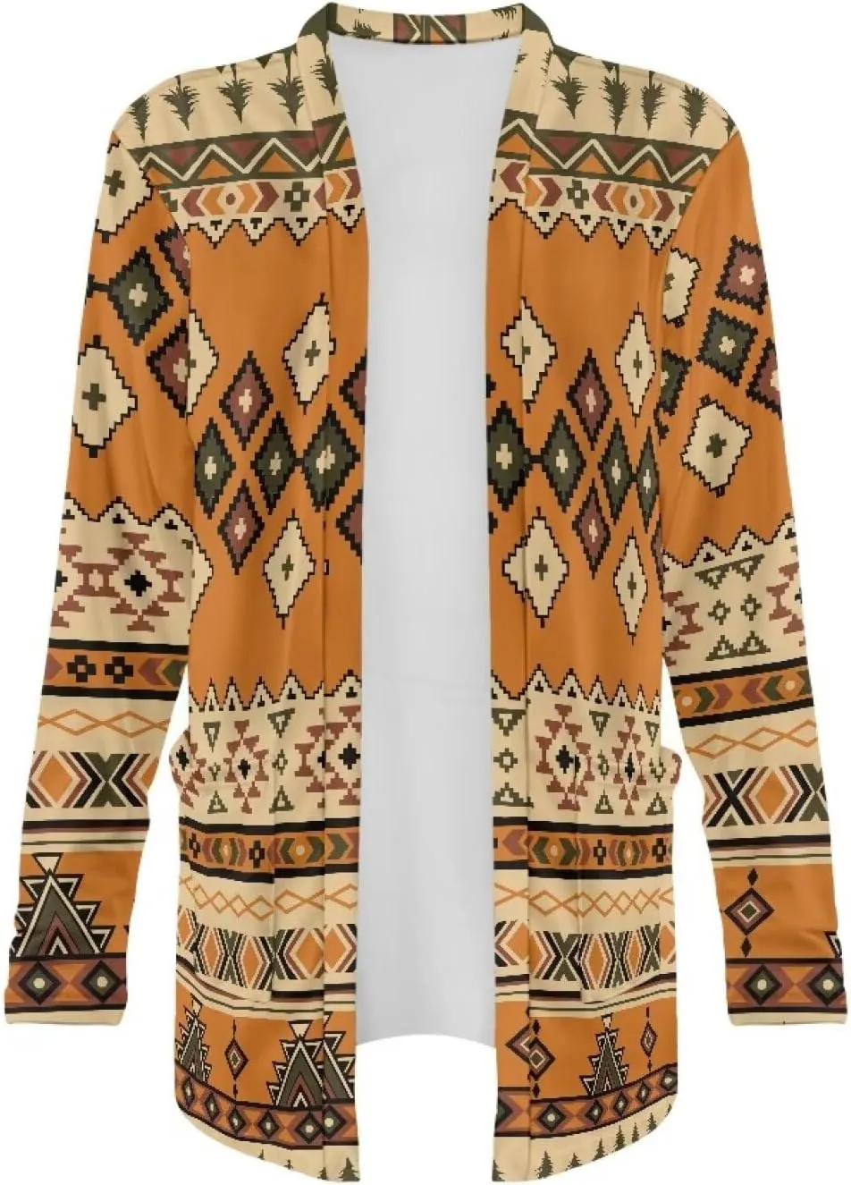 Native American Clothing Aztec Cardigan for Women Long Cardigans for Women Trendy Long Sleeve Light Clothing s-2xl