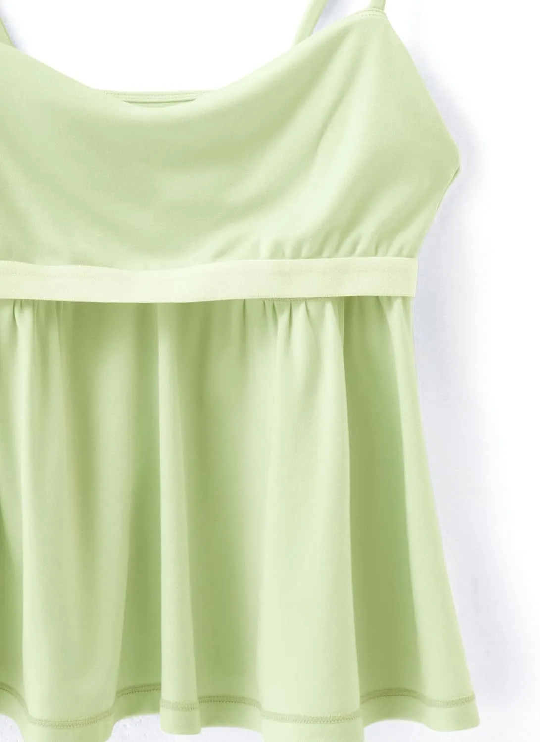 OMKAGI Cute Peplum Camisole Tops for Women Built in Bra Sleeveless Going Out Tank Top