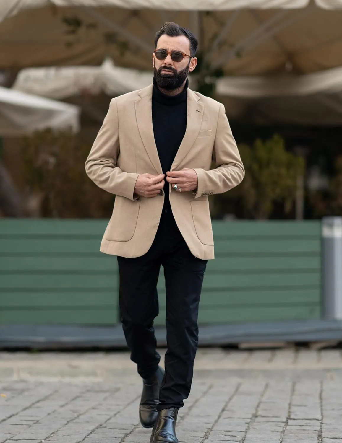 PJ PAUL JONES Men's Linen Casual Blazer Sport Coats Lightweight One Button Suit Jacket for Summer