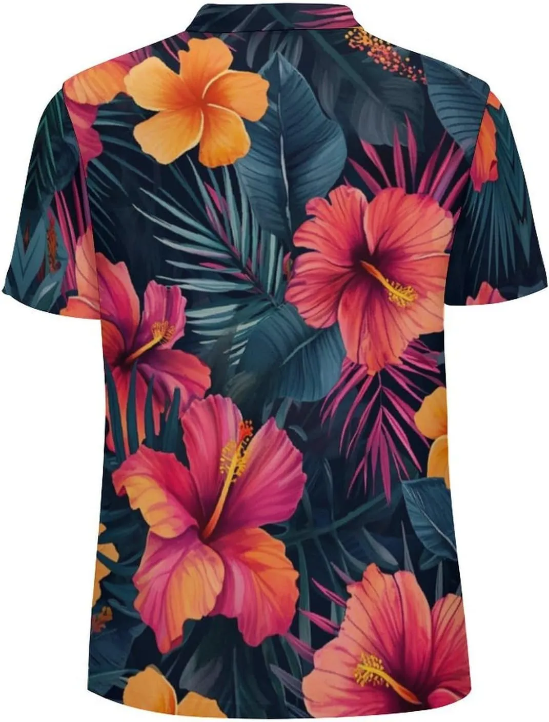 Polo Shirts for Men Dry Fit Hawaiian Graphics Golf Shirts Quick Dry Fun Tennis Short Sleeve Tees