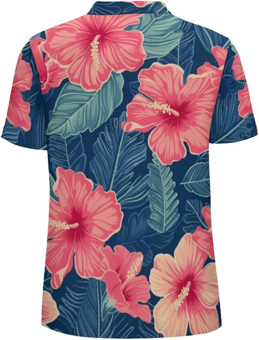 Polo Shirts for Men Dry Fit Hawaiian Graphics Golf Shirts Quick Dry Fun Tennis Short Sleeve Tees