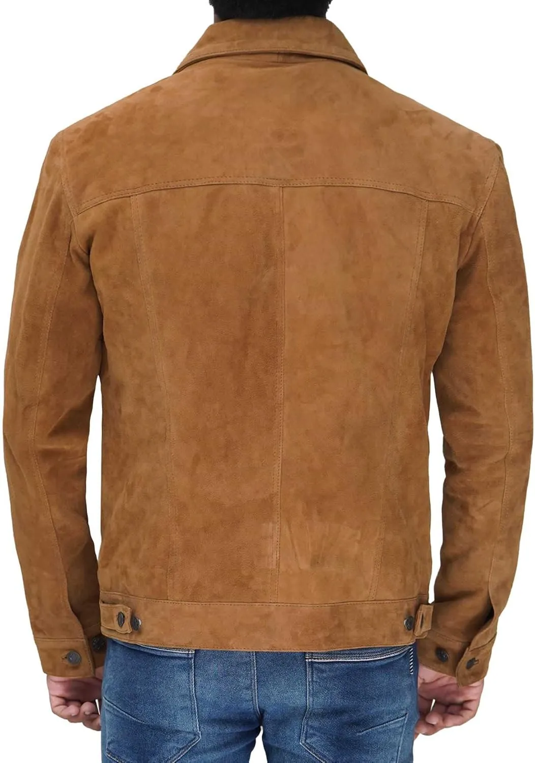 Premium Lambskin Leather Vintage Trucker Jacket Men - Shirt Collar Leather Jackets For Mens