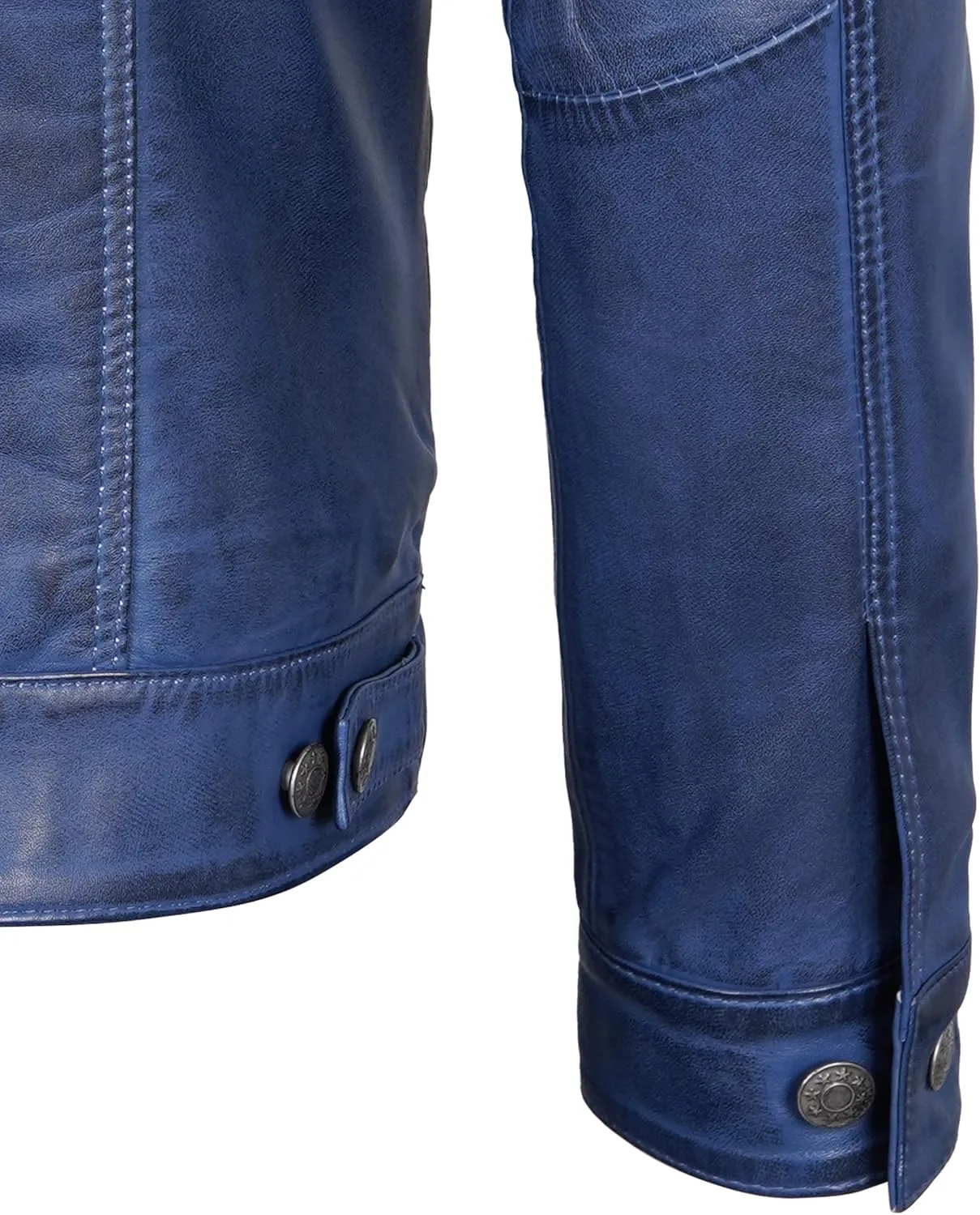 Premium Lambskin Leather Vintage Trucker Jacket Men - Shirt Collar Leather Jackets For Mens
