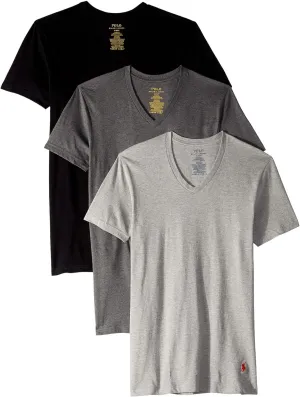 RALPH LAUREN Men's Classic Fit Cotton V-Neck Undershirts, 3 Pack