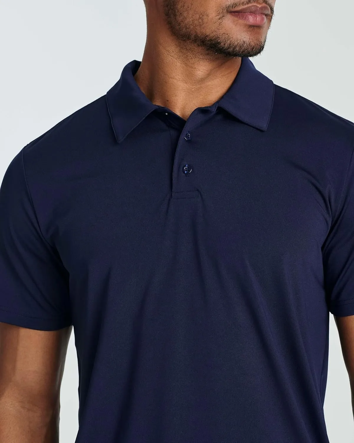 Real Essentials 3 Pack: Men's Dry-Fit Short Sleeve Polo Shirt - Performance Golf Moisture Wicking (Available in Big & Tall)