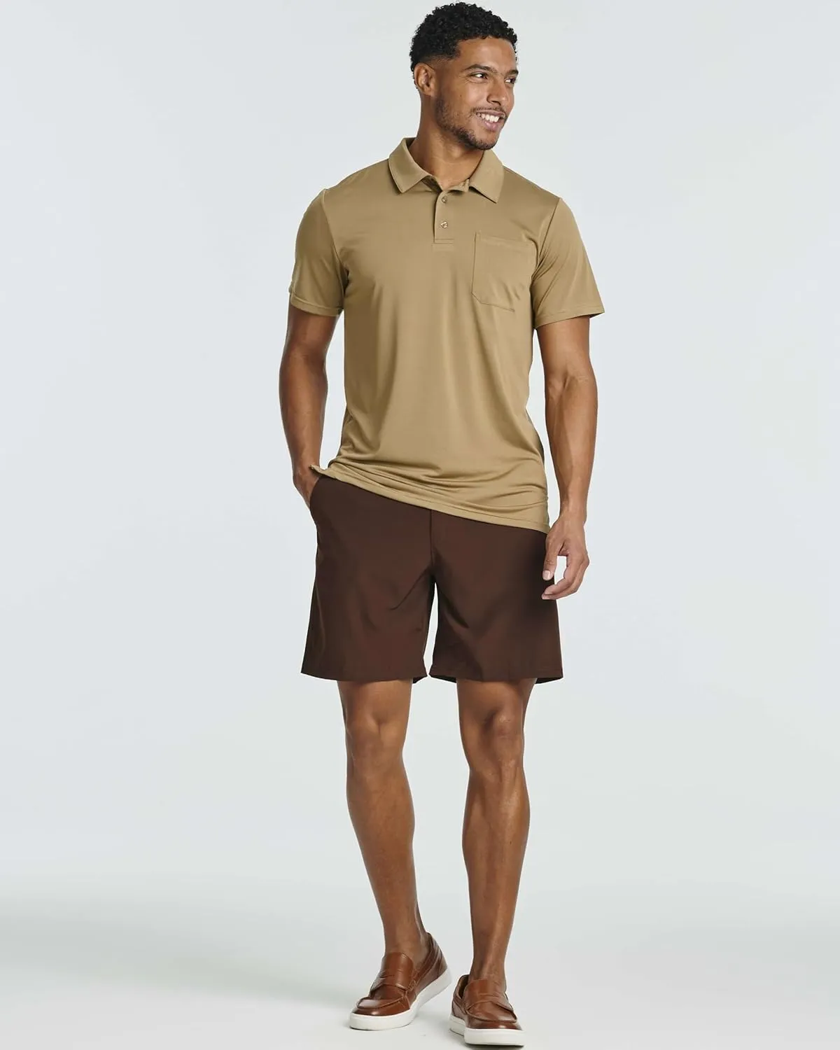Real Essentials 3 Pack: Men's Short Sleeve Pocket Polo Shirt Dry-Fit Performance Tactical Golf (Available in Big & Tall)