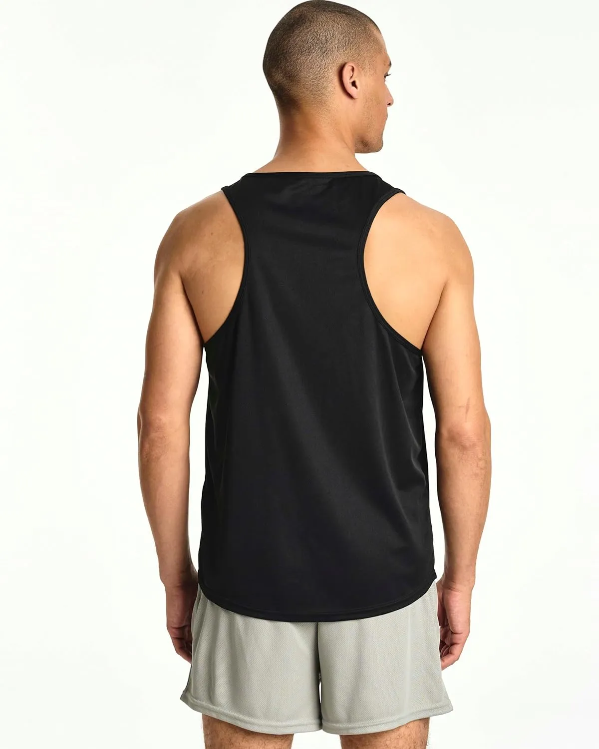 Real Essentials 5 Pack: Men's Mesh Y-Back Muscle Tank Top - Gym Workout & Bodybuilding Fitness (Available in Big & Tall)