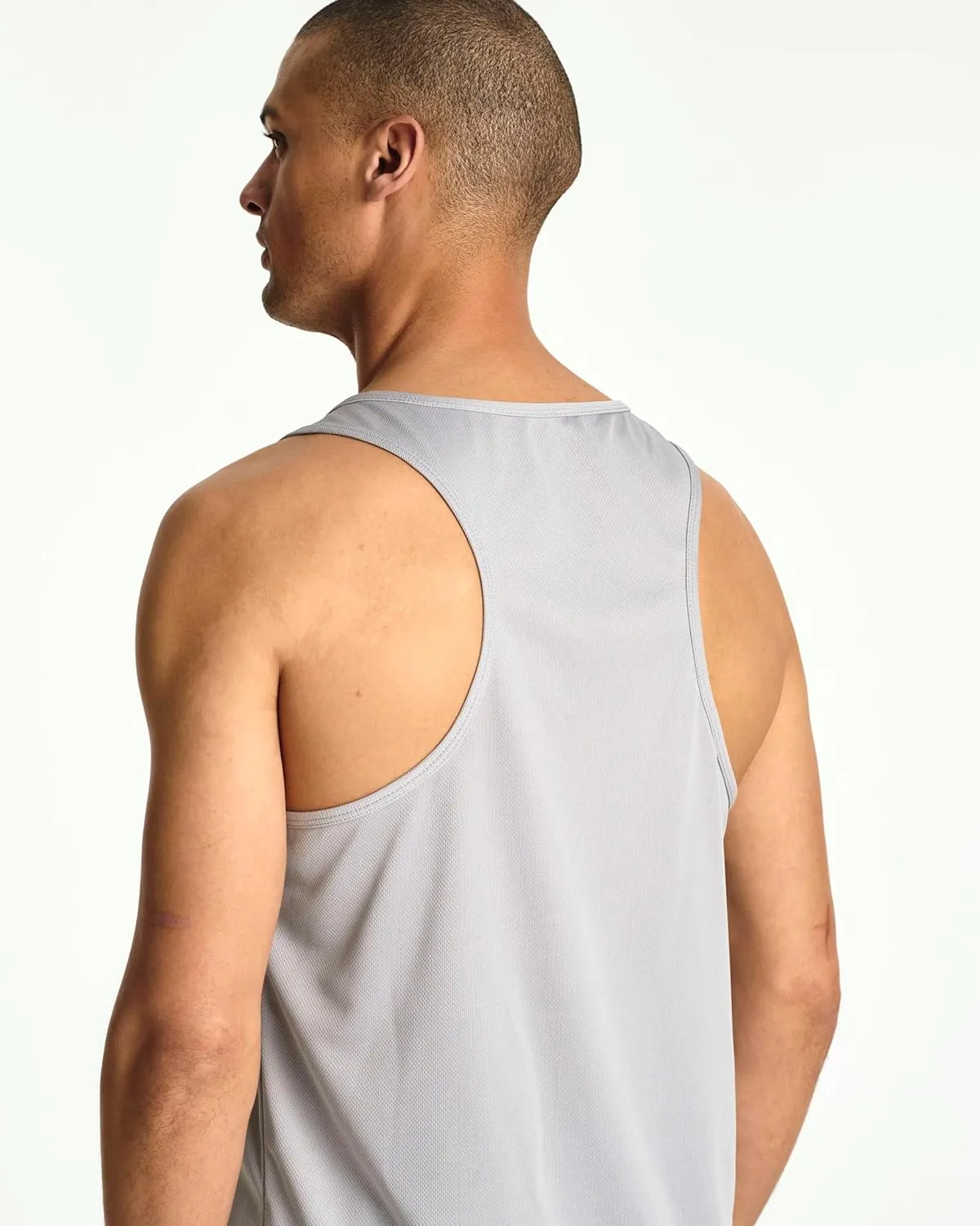 Real Essentials 5 Pack: Men's Mesh Y-Back Muscle Tank Top - Gym Workout & Bodybuilding Fitness (Available in Big & Tall)