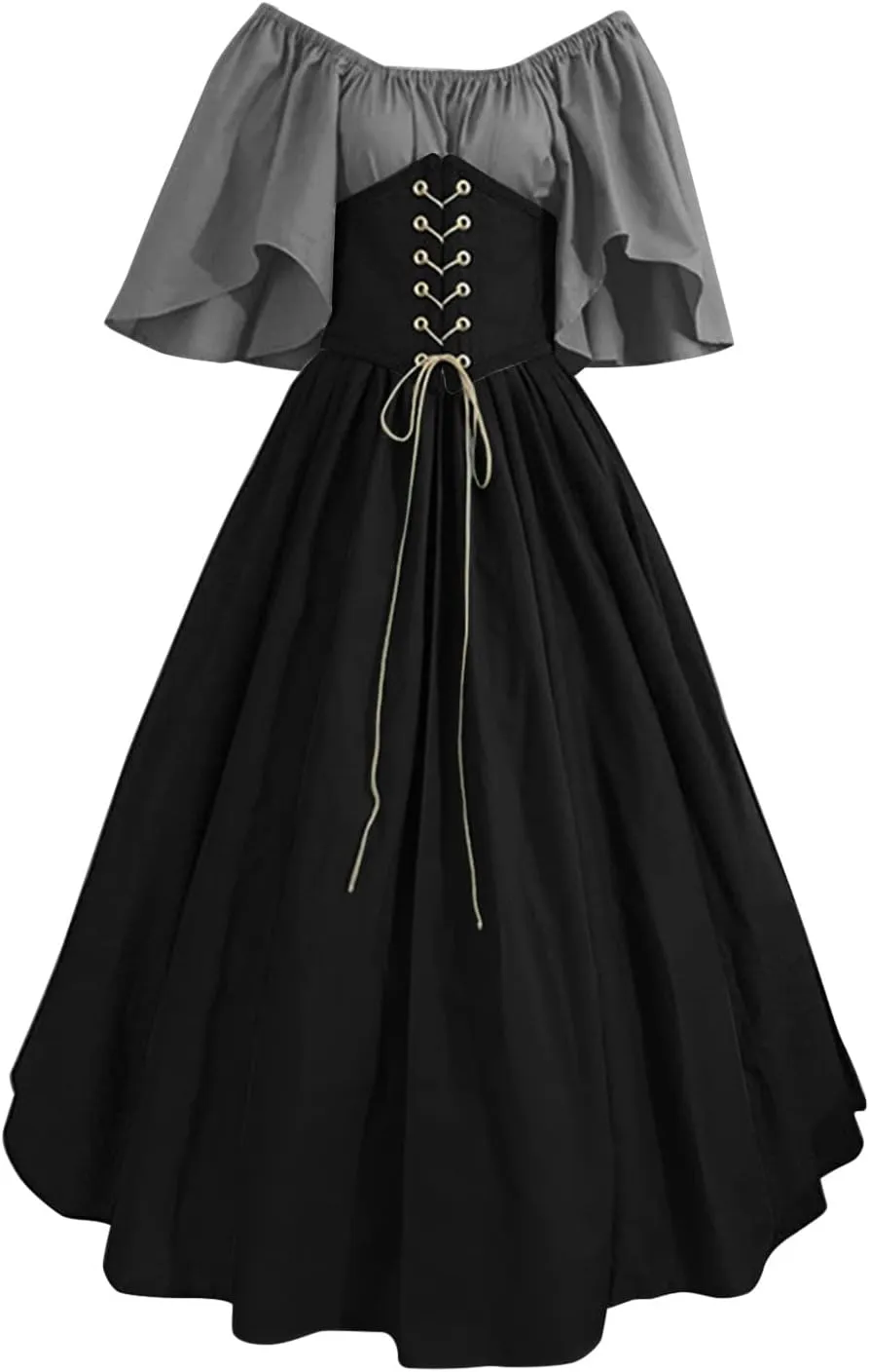 Renaissance Dresses for Women Long Sleeve Irish Over Dress Medieval Dresses Costume Medieval Costume Irish Long Over Dress