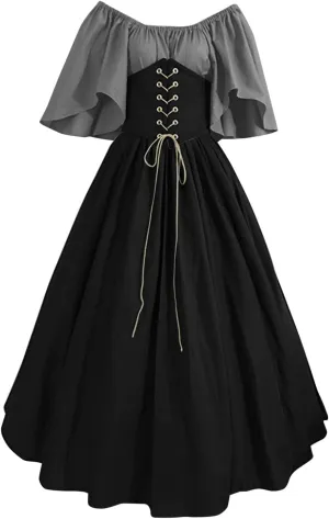 Renaissance Dresses for Women Long Sleeve Irish Over Dress Medieval Dresses Costume Medieval Costume Irish Long Over Dress