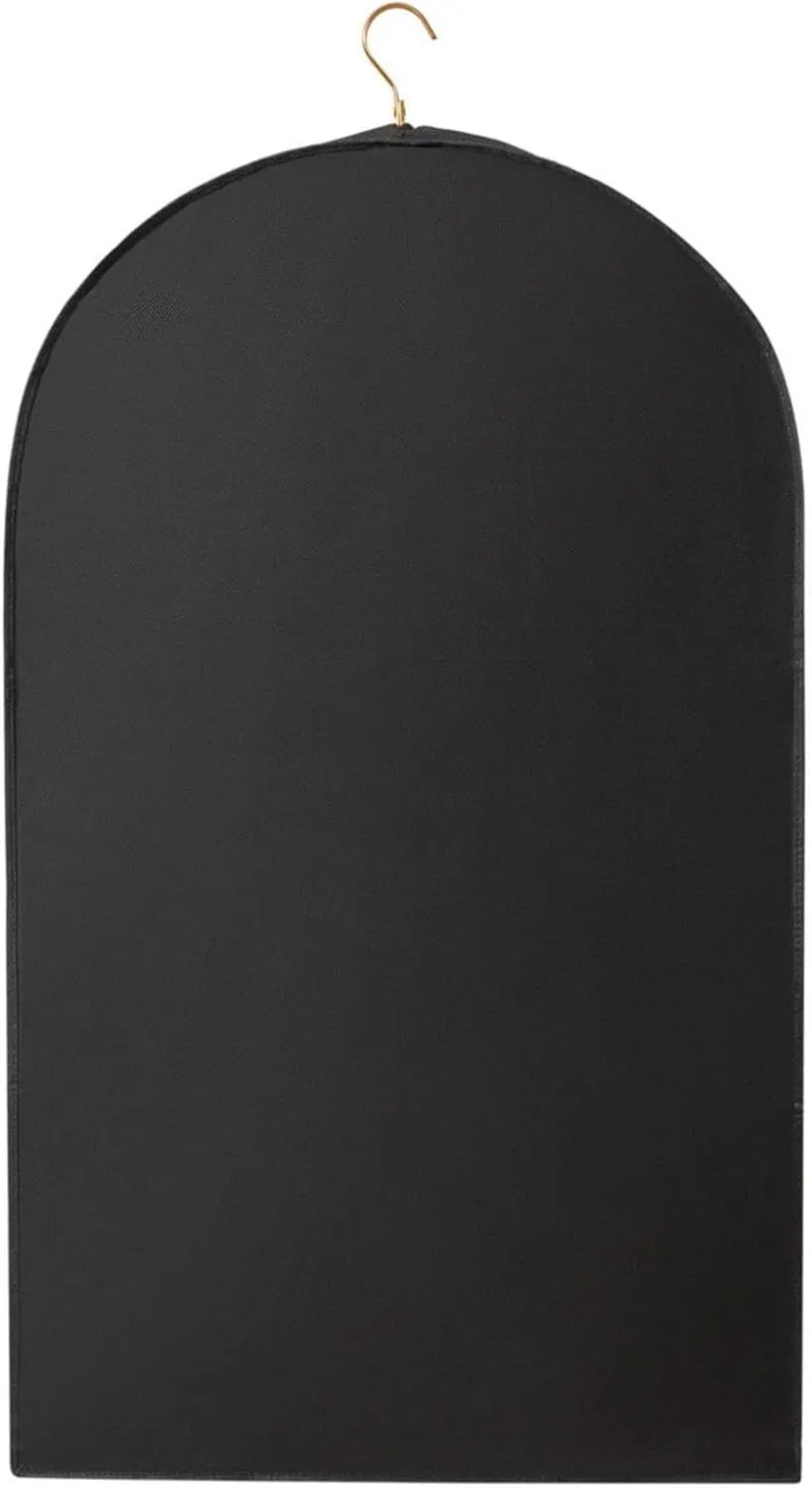Self Compression Zipper Space Saving Hanging Garment Bag, 2025 New Space Saver Closet Organizers, Dust Cover Clothes Bags for down Coat, Protects Clothes from Wrinkles for Closet Storage (Black, XL)