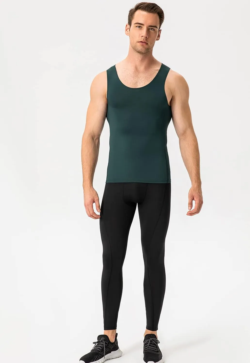 SPVISE 1 or 3 Pack Men's Compression Shirts Sleeveless Tank Top Dry Fit Athletic Workout Sports Running Base Layer Undershirt
