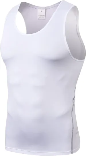 SPVISE 1 or 3 Pack Men's Compression Shirts Sleeveless Tank Top Dry Fit Athletic Workout Sports Running Base Layer Undershirt