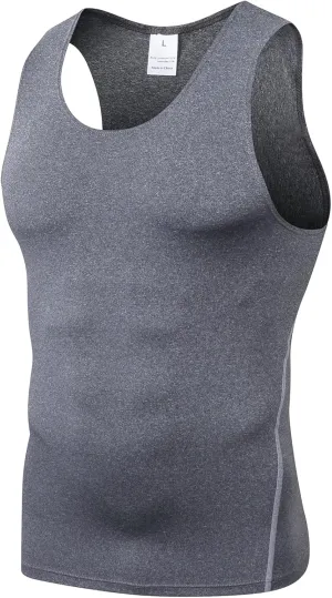 SPVISE 1 or 3 Pack Men's Compression Shirts Sleeveless Tank Top Dry Fit Athletic Workout Sports Running Base Layer Undershirt