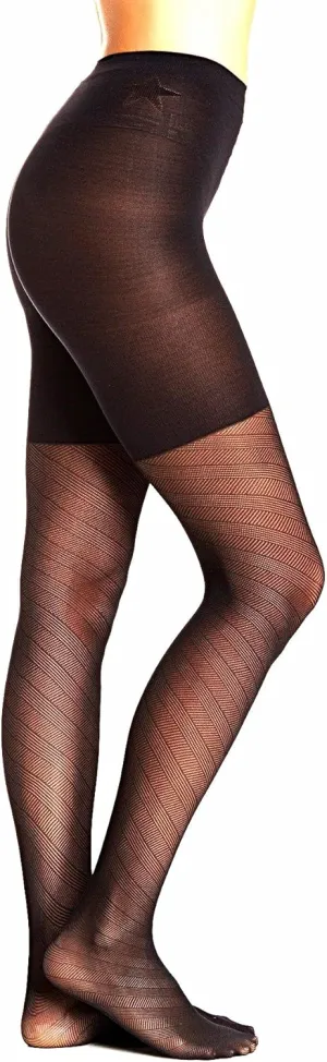 Star Power by SPANX Pintuck Structured two-Way Diagonal Shaping Legging - 2156 (Backdrop Black/B)