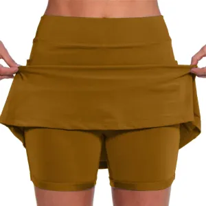 Womens Skorts with Pockets Tummy Control Plus Size Skorts Women High Waist Tummy Control with Side Pockets