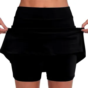 Womens Skorts with Pockets Tummy Control Plus Size Skorts Women High Waist Tummy Control with Side Pockets