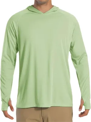 Xingfenly Men's Hooded Sun Protection -Shirt 50  Sleeve Quick Dry Hoodies Summer Beach Casual Workout Hiking Shirts