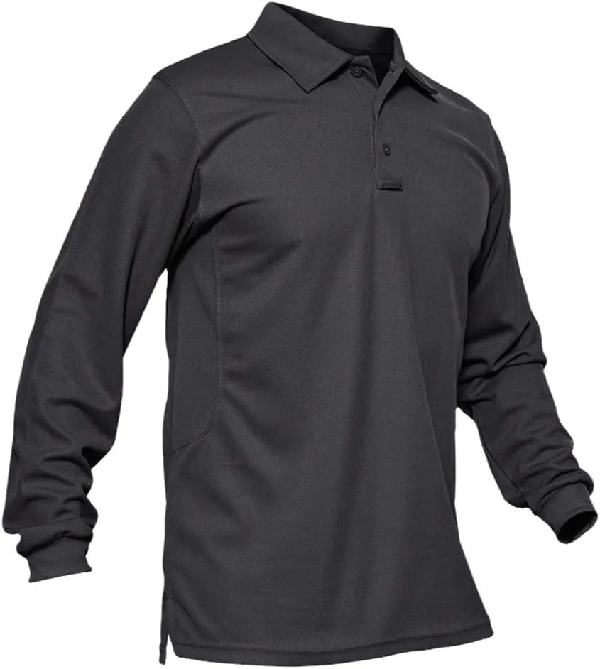 Xingfenly Men's Tactical Casual -Shirt Long Sleeve Thin Quick Dry Collared Shirts Hiking Fishing Travel Work Tees