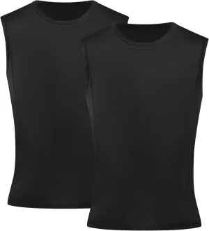 Youth Boys Compression Sleeveless Shirt Undershirts Workout Base Layer Vest Quick Dry Soccer Shirts