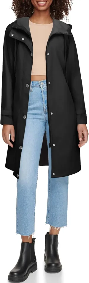 Zeagoo Womens Waterproof Raincoat with Hood Lightweight Rain Jacket Long Trench Coats Outdoor Windbreaker Jacket for Women
