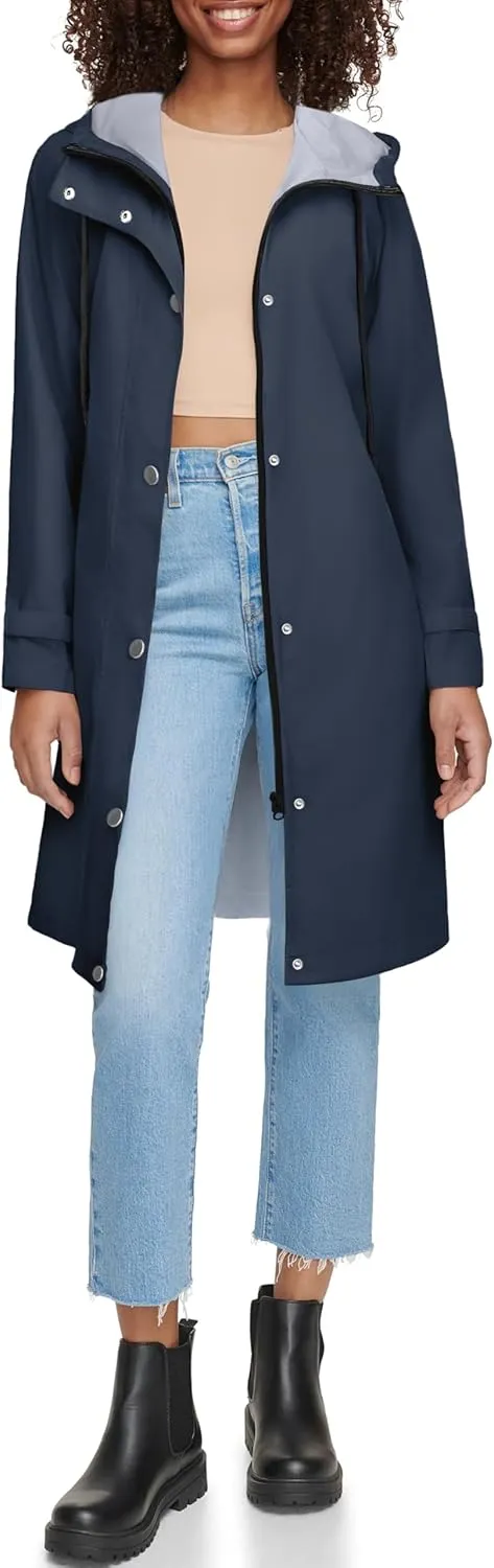 Zeagoo Womens Waterproof Raincoat with Hood Lightweight Rain Jacket Long Trench Coats Outdoor Windbreaker Jacket for Women