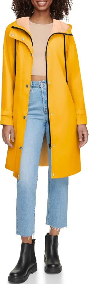 Zeagoo Womens Waterproof Raincoat with Hood Lightweight Rain Jacket Long Trench Coats Outdoor Windbreaker Jacket for Women
