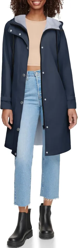 Zeagoo Womens Waterproof Raincoat with Hood Lightweight Rain Jacket Long Trench Coats Outdoor Windbreaker Jacket for Women