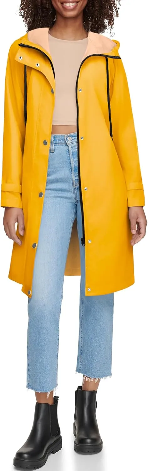 Zeagoo Womens Waterproof Raincoat with Hood Lightweight Rain Jacket Long Trench Coats Outdoor Windbreaker Jacket for Women